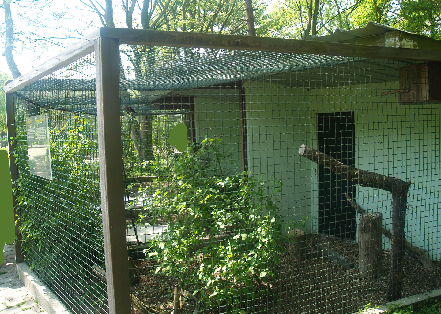 Zwin Bird Park (Now closed and demolished) - Small raptor aviary, 2007-04-22